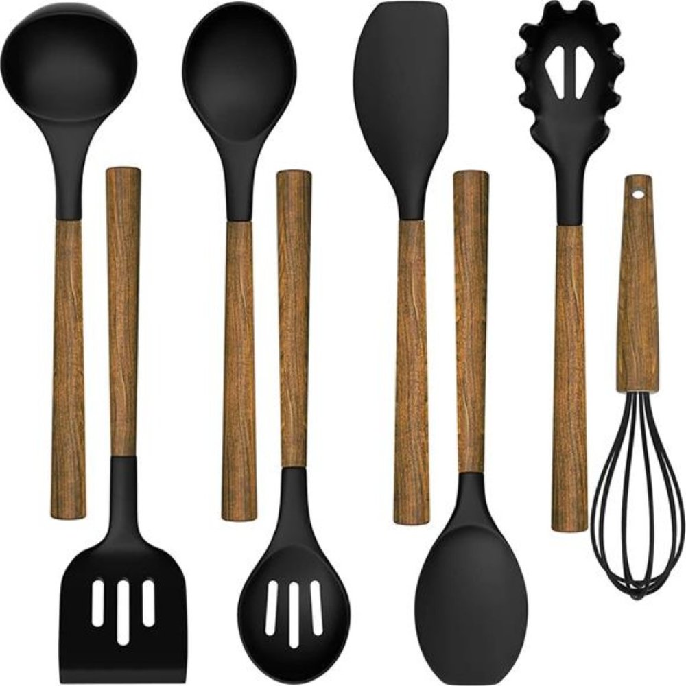 Silicone Cooking Utensil Set, Umite Chef 8-Piece Kitchen Utensils Set